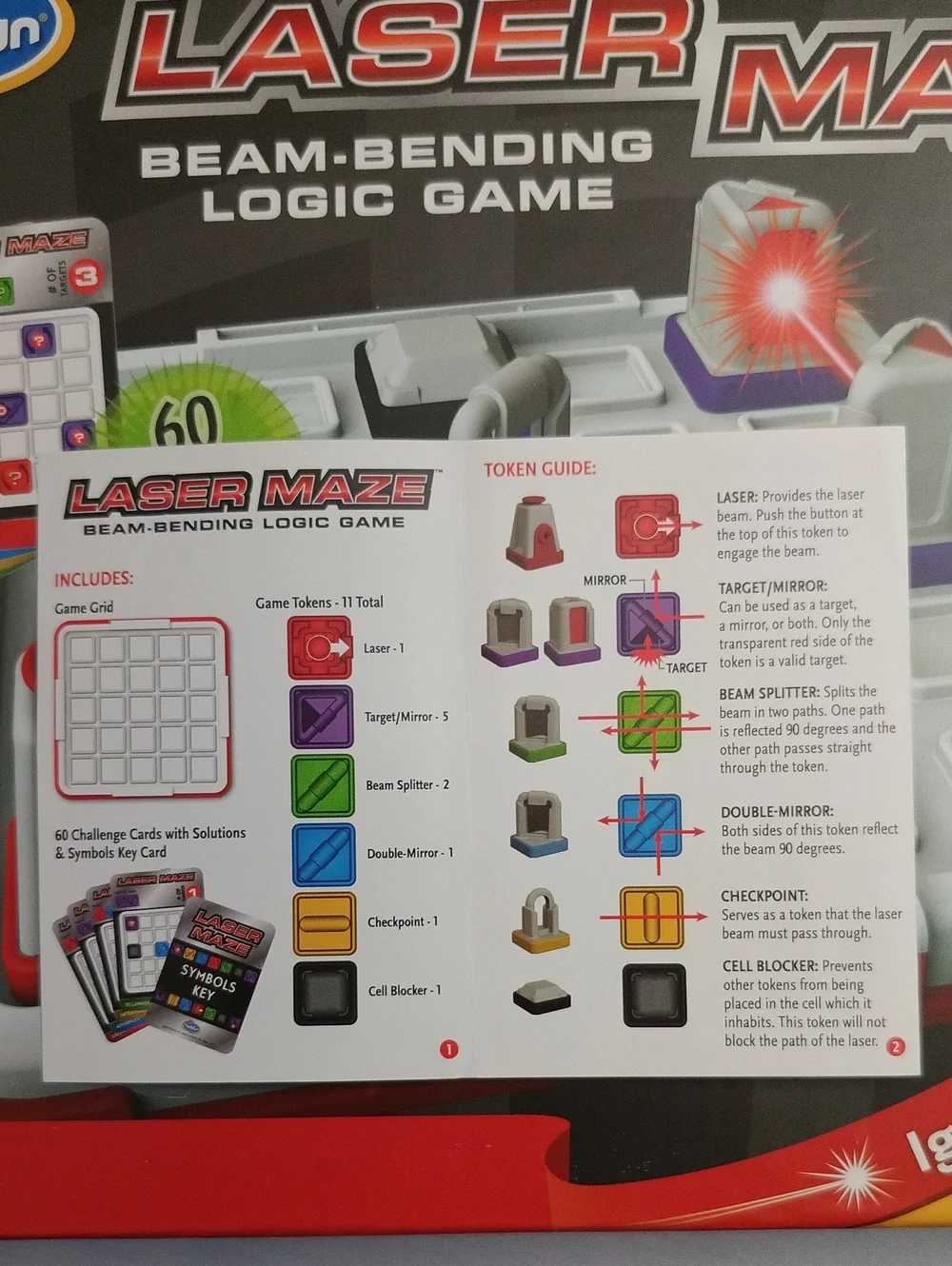 Think Fun Laser Maze Brain Game 2012 STEM Logic Puzzle Activity Fun 8+ COMPLETE